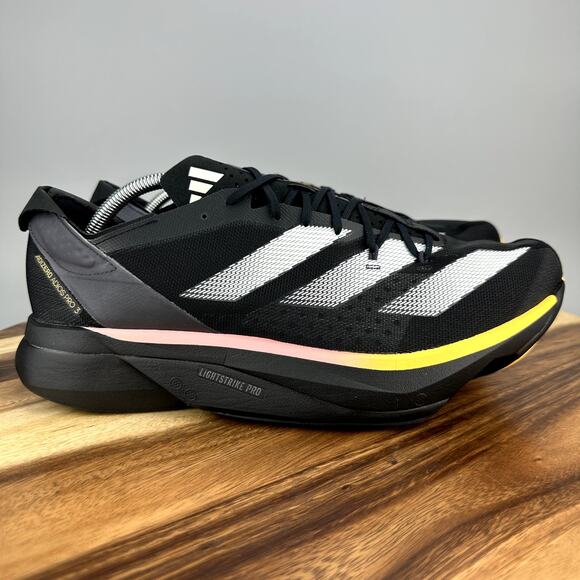 Adidas Adizero Adios Pro 3 Men's Size 12.5 Core Black Zero Running Shoes IG6439 - Picture 1 of 12